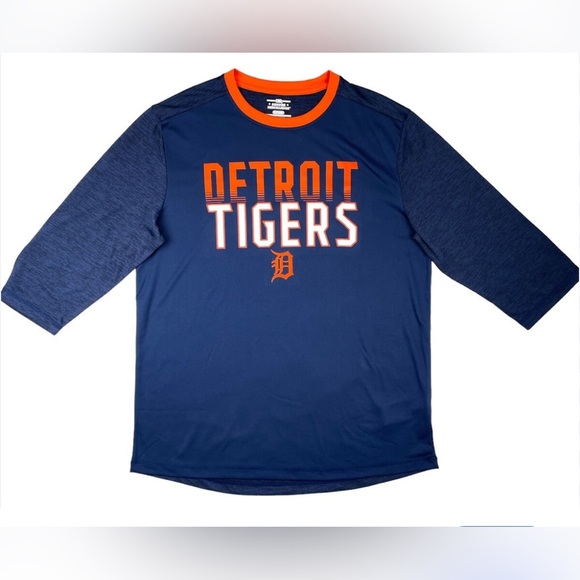 Genuine Merchandise Other - NWT BLUE DETROIT TIGERS 3/4 SLEEVE SHIRT XXL